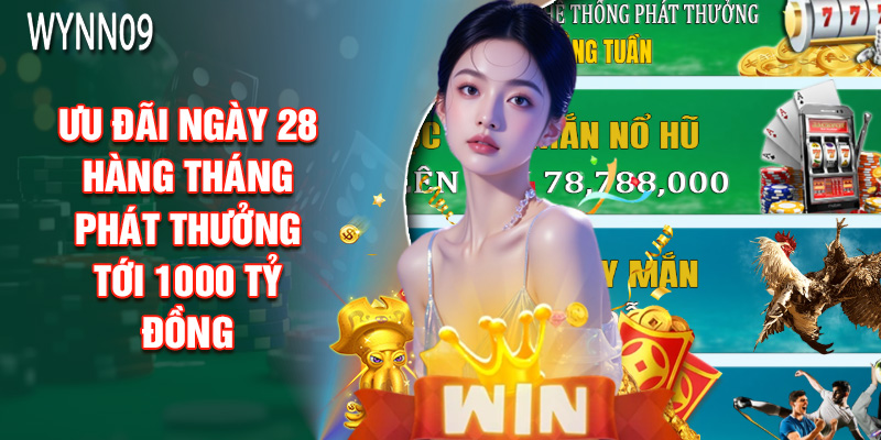 Ưu Đãi Ngày 28 Hàng Tháng Phát Thưởng Tới 1000 Tỷ Đồng